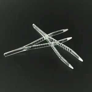 비즈 과학 네일 정밀 작업 투명 핀셋 10P 플라스틱 홀더 공예 족집게