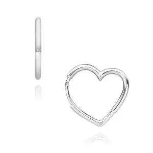 [판도라] 298307C00 에쉬메트릭 하트 후프 귀걸이