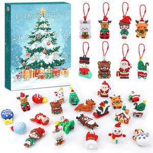 24개의 수집 가능한 인형이 있는 어드벤트 캘린더 2025, 크리스마스 카운트다운 캘린더 24일, 소녀와 소년을 위한 이상적인 크리스마스 선물