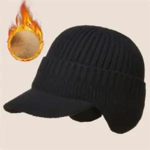 6컬러 골지 니트 털안감 보온 모자 털모자