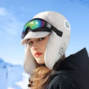 GOLOV.EJOY 레인보우 고글 레이업캡 패딩 귀달이 모자 패딩모자