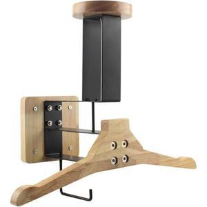 ABCERRSI 오토바이 헬멧 거치대 액세서리 바이크 풋볼 조끼 기어 헬멧용 우드 솔리드 로드 벽걸이