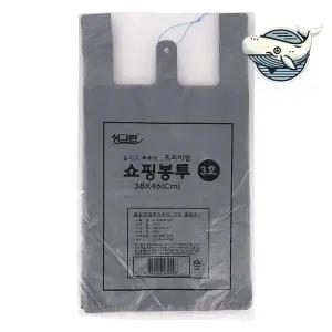 [콩심팥심]견고한 흑색 쇼핑백 3호 대형 비닐봉투