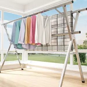 올스텐 길이조절 이불빨래건조대 대형 접이식 건조대