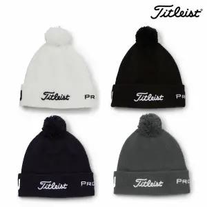타이틀리스트 정품 투어 폼폼 비니 겨울 방한 골프 모자 TH23WTPN2