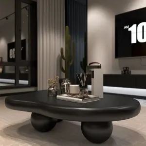 구름 소파테이블 블랙 소파 테이블 특이한 검정 가구 북유럽