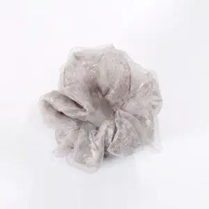 [콩심팥심]시스루 곱창밴드 그레이 볼륨 핸드메이드 올림머리