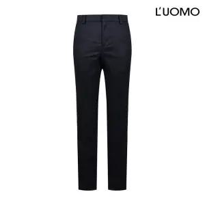 워모 울 혼방 스트레치 팬츠 네이비