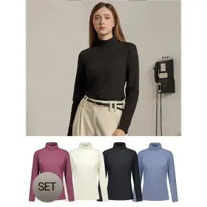 [하프클럽/울시]여성 DEUX TEX 하이넥양면기모셔츠 4종세트 APWSTS24W20M