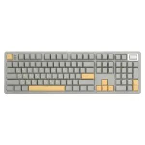 지클릭커 제주WK107 1K 파도스위치 풀윤활 무선 블루투스 기계식 크레용 옐로우 제주바다 무소음특부축 45g