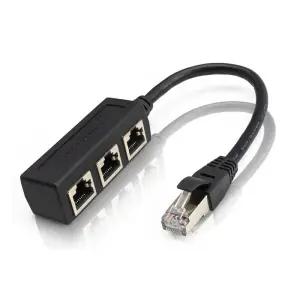 랜커플러 랜선 커플러 분배기 3 in 1 RJ45 LAN 이더넷 네트워크 커넥터 네트워킹 용 어댑터 케이블 남성 -