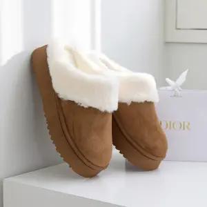 라몬드 통굽 플랫폼 털 슬리퍼 5cm