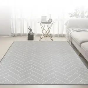 국산 사계절 보온매트 거실매트 층간소음방지매트 냉기차단매트 카페트형 150x200 헤링본그레이(두께 10mm)