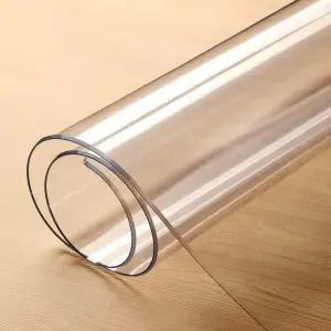 투명 PVC 테이블 커버 80x160cm 80x180cm/데스크/매트/책상/덮개/깔판/패드/데스크용/가정용/사무실/깔개