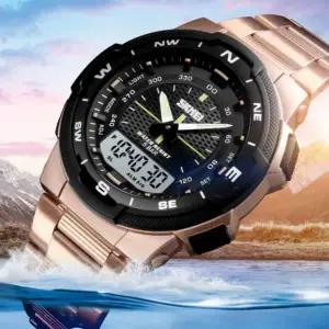 [콩심팥심]메탈 손목시계 전자 스포츠 아웃도어 데일리 라운드
