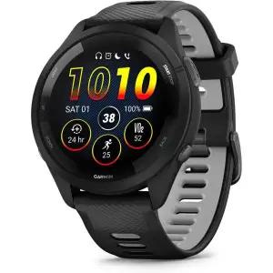 Garmin 스마트워치 컬러풀한 AMOLED 디스플레이 교육 지표 및 복구 인사이트 블랙 파우더 그레이를 실행하
