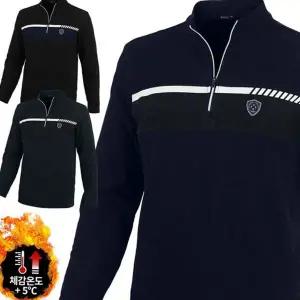 남성 반집업 티셔츠 양기모 폴라티 겨울 남성 기모 티셔츠 상의 골프웨어 등산복 낚시복 라운딩 운동복