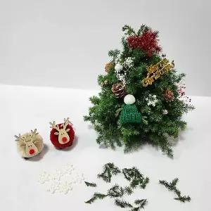 크리스마스트리 만들기 DIY 키트 생화트리 성탄절 오너먼트 수업재료 미술재료