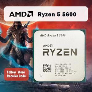 새로운 AMD Ryzen 5 5600 3.5GHz 6코어 12스레드 CPU 프로세서 7NM L3=32M 000000927 소켓 팬 없음