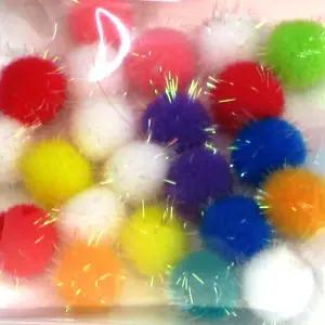 (15mm) 칼라 반짝이 혼합색 뿅뿅이 솜방울 꾸미기재료/구름솜/뽕뽕/뽕뽕이/뿅뿅/폼폼/폼폼이/퐁퐁/퐁퐁이
