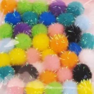 (12mm) 칼라 반짝이 혼합색 뿅뿅이 솜방울 꾸미기재료/구름솜/뽕뽕이/뿅뿅/폼폼/폼폼이/퐁퐁/퐁퐁이/방울솜