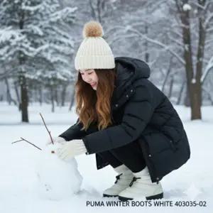 국내매장 푸마 겨울부츠 공용터프 패디드 미드 써밋화이트