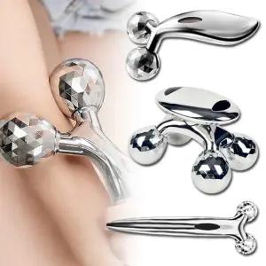 니들 페이스 롤러 얼굴 리프팅 마사지 기구 3D 셀프 롤링 붓기 윤곽 홈케어 미니 4D