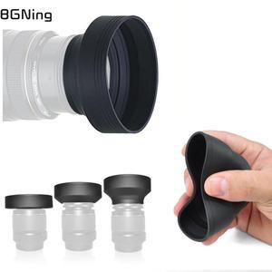 3in1 접이식 고무 후드 49 52 82mm DSLR 카메라 용 Canon 단계 렌즈