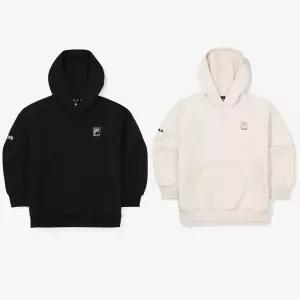 휠라 키즈 루즈핏 베이직 기모 후드 맨투맨 FK2POF4206X