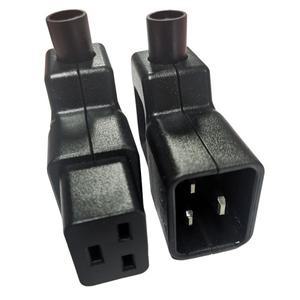 검정색 팔꿈치 IEC320 C19 C20 전원 코드 배선 플러그 IEC 커넥터 콘센트 조립 PDU UPS Rewirable AC 소켓