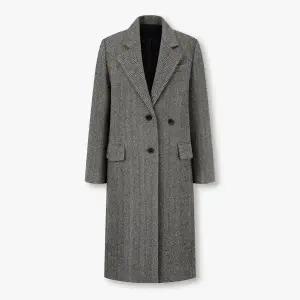 [롯데백화점]보브 울 블렌드 헤링본 패턴 코트(7115416X07)