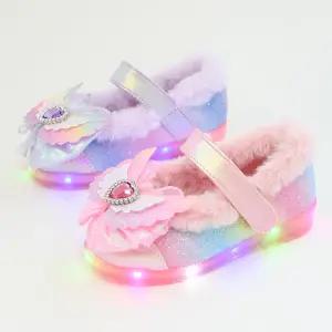 바니비 더블천사 여자 키즈 주니어 털안감 여아 LED 겨울구두