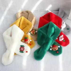 크리스마스 인형 퍼 머플러 목도리 아동 키즈 성탄절 교회 선물