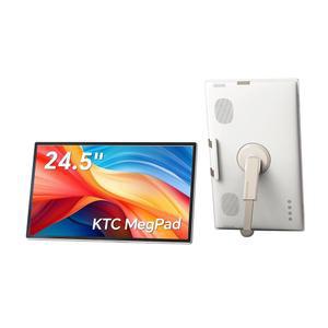 KTC 25인치 MegPad 휴대용 TV 터치스크린 모니터 1080p, 안드로이드 14 구글 EDLA 인증 카메라, 실외, 캠핑, 여행, 리모컨용 내장 배터리, A25Q5