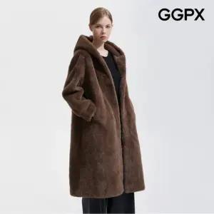 [GGPX] 베이직 후드 퍼 롱 코트 (GPACT002F)