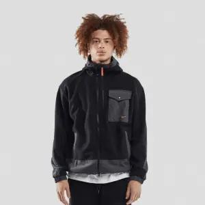 [프로스펙스]남자 블랙 유니크 듀얼지퍼 후리스 자켓 / 남성용 플리스점퍼 P