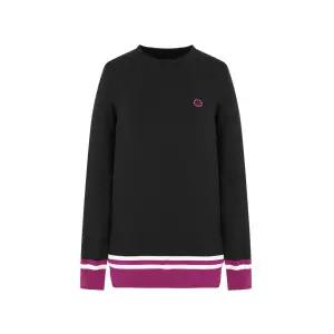 [크로커다일레이디] 크로커다일레이디 밑단 배색 라운드 니트 스웨터CLDWSW202