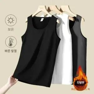 캐쥬얼 조끼 남성 따뜻한 겨울 기모 도톰 빅사이즈 민소매 상의 힛템