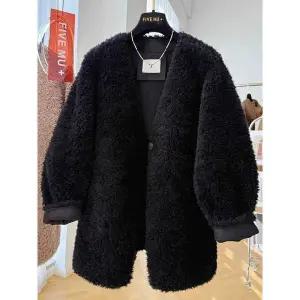 [하프클럽/]헤밍웨이 루즈핏 양털 자켓_NC4JK003