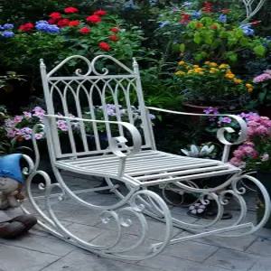 야외 철제 1인 흔들의자 정원 펜션 테라스 흔들벤치