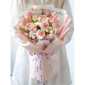 뜨개 꽃다발 완제품 뜨개질 장미꽃 튤립 여자친구 졸업식 90cm 5해바라기