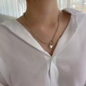 커플 서지컬스틸 목걸이 빅하트 러브 스틸 목걸이