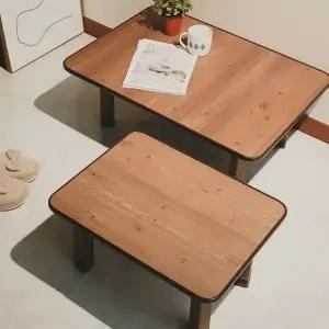 좌식 밥상 원룸 우드 사각 접이식 좌식 테이블 거실 컴퓨터 다용도 트레이 카페 식탁 접는 소형 다리