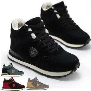 수량한정 V2 dmshoe 남녀공용 논슬립창 가죽 방한털 운동화 스니커즈 방한화 털단화 KA107