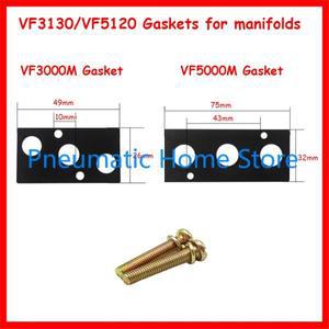 10 개/몫 솔레노이드 밸브베이스 가스켓 버스바 고무 패드 매니폴드 나사 VF3000M VF3130 SY5120