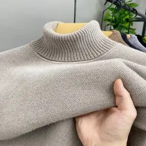 목티 폴라티 터틀넥 목폴라티 남자 남성 헤비 하이 라펠 니트 스웨터 두꺼운 벨벳 원피스 웜 베이스 레이어