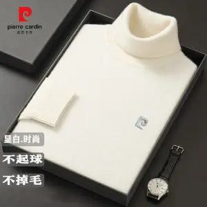 목티 폴라티 터틀넥 목폴라티 남자 남성 피에르 가르댕 캐시미어 스웨터 두껍고 울 가을 겨울용 니트 베이