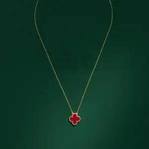 반클리프 목걸이 여성용 빈티지 알함브라 펜던트 스톤커넬리언 VCARD38500