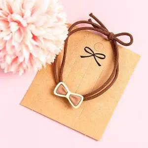 [골드스마일]단아한 미니 리본 머리끈 헤어밴드 레트로 유럽