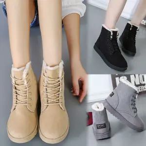 겨울 방한부츠 워커 털 양털 앵클 키높이 반패딩신발 스웨이드 여성 눈올때 퍼부츠 발편한 뽀글이 기모 앵